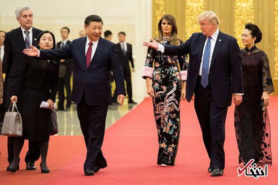 ترامپ و همسرش در ضیافت شام رییس‌جمهور چین