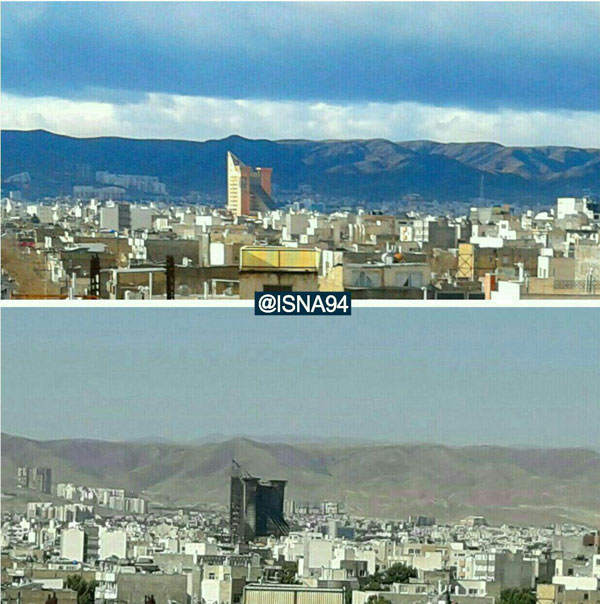 عکس: برج سلمان قبل و بعد از آتش سوزی