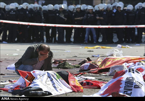 عکس: تشییع پیکر قربانیان بمبگذاری ترکیه