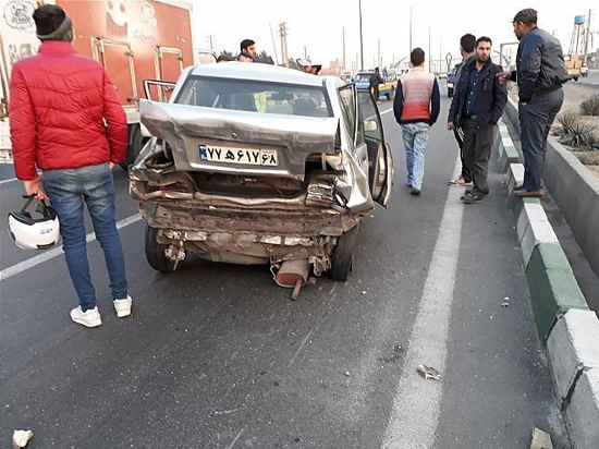 تصادف 7 خودرو در بزرگراه فتح