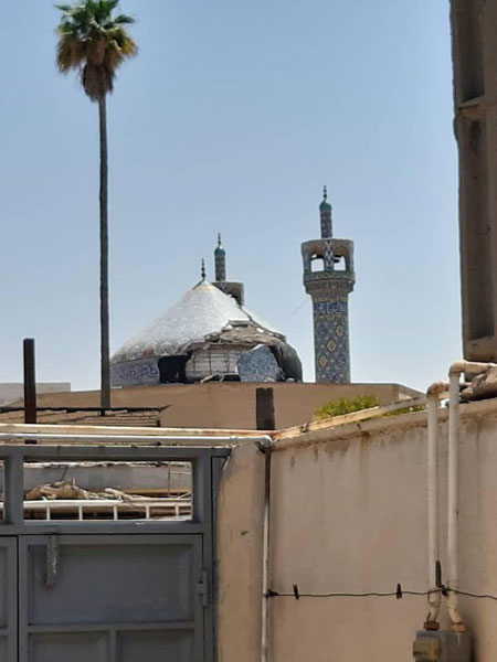 آسیب زلزله به گنبد یک مسجد در خوزستان