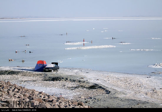 وضعیت فعلی دریاچه ارومیه +عکس