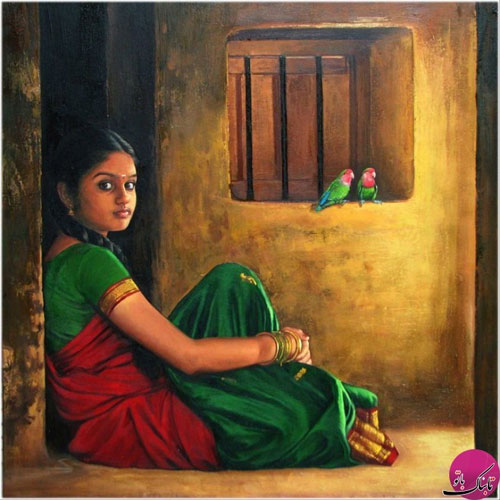 نقاشی های خلاقانه و زیبا از زنان هندی