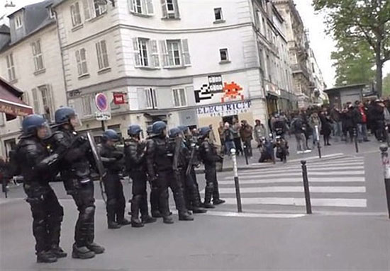 درگیری معترضان و پلیس فرانسه قبل از انتخابات