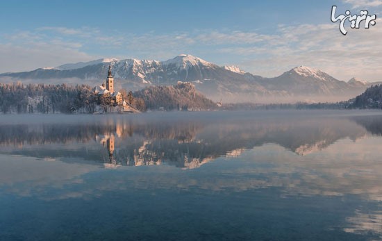 دریاچه Bled در یک صبح زمستانی رویایی!