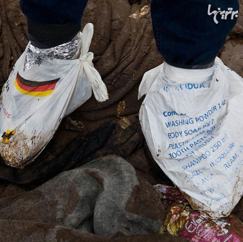 عکس: کفش‌های پناه‌جویان