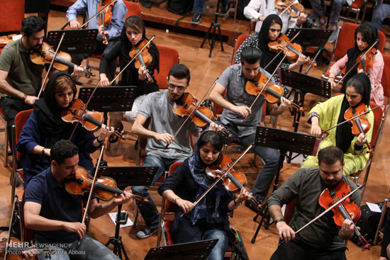 عکس: تمرین ارکستر سمفونیک تهران