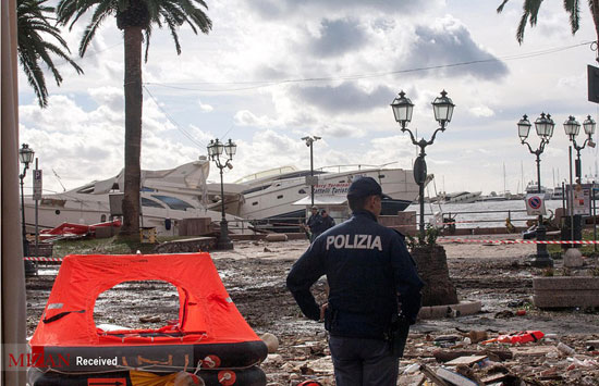 خسارت بارش شدید و طوفان در ایتالیا