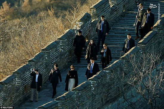 همسر ترامپ در دیوار چین