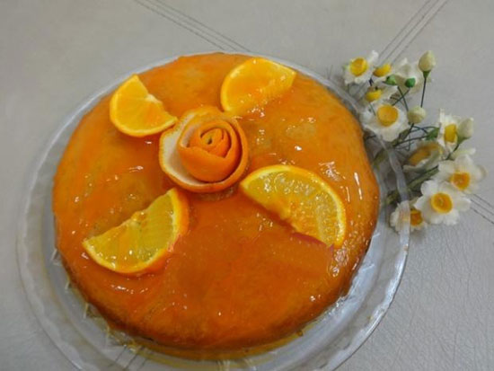 طرز تهیه کیک پرتقالی با سس پرتقال