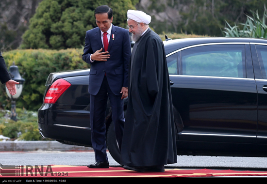 استقبال رسمی روحانی از رئیس جمهور اندونزی