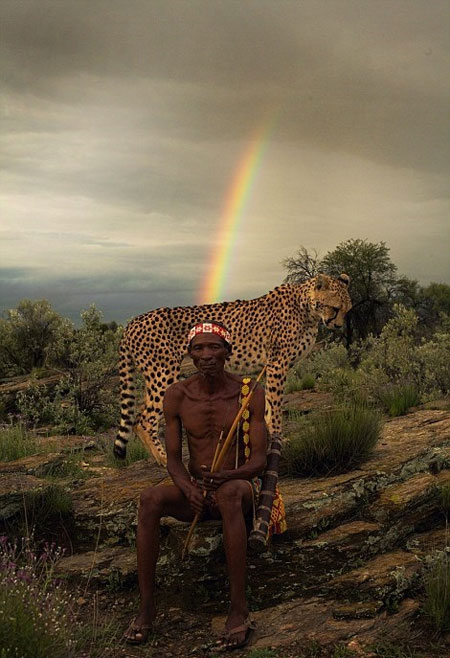رابطه جالب بومیان نامیبیا با پوزپلنگ‌ها +عکس