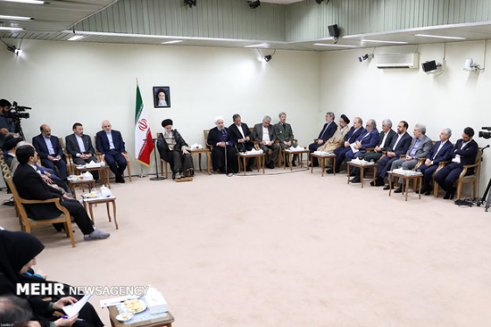دیدار روحانی و اعضای دولت با رهبر معظم انقلاب