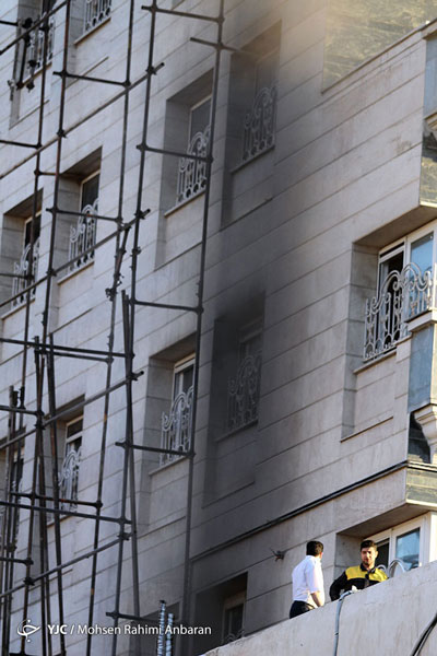 عکس: هتل قصر مشهد در آتش سوخت