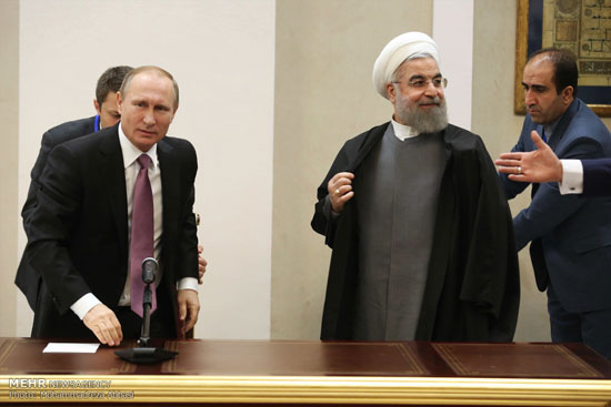 عکس: نشست خبری روحانی و پوتین