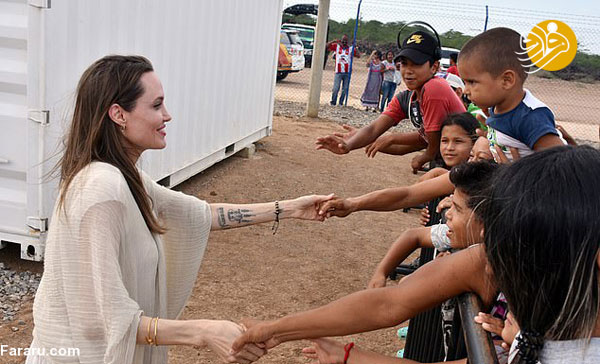 دیدار آنجلینا جولی با پناهجویان ونزوئلایی