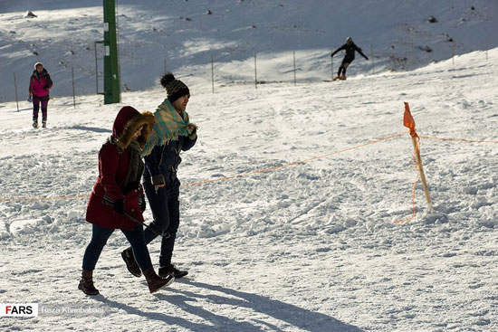 هیجان در بزرگ‌ترین پیست اسکی ایران