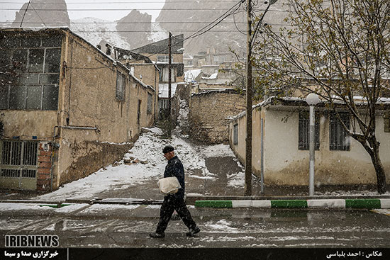 بارش برف بهاری در فیروزکوه