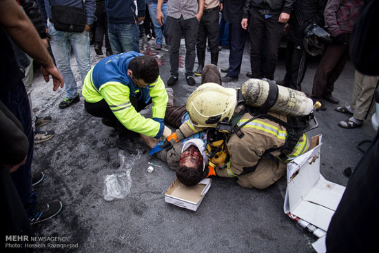 عکس: سانحه تصادف در خیابان مفتح تهران