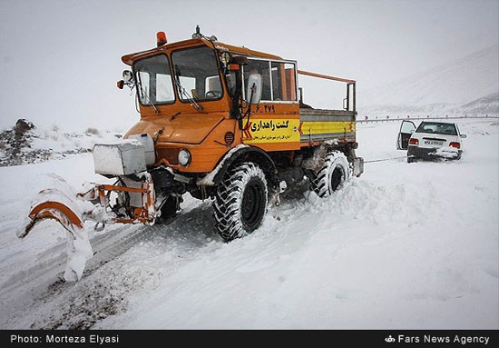 عکس: بارش برف شدید در زنجان