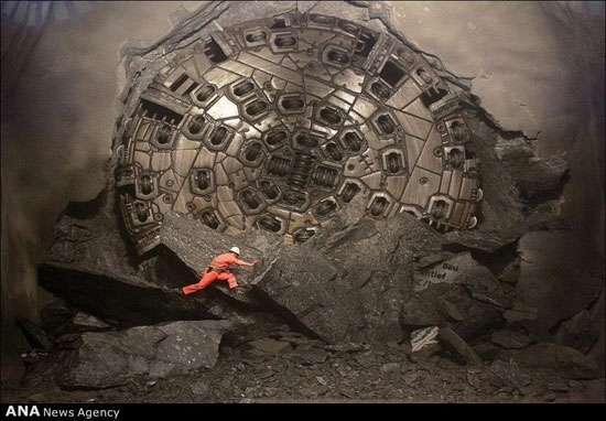 عکس: تونلی از درون کوه‌های آلپ