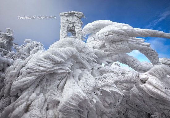 عکس هایی از مجسمه های یخی طبیعی