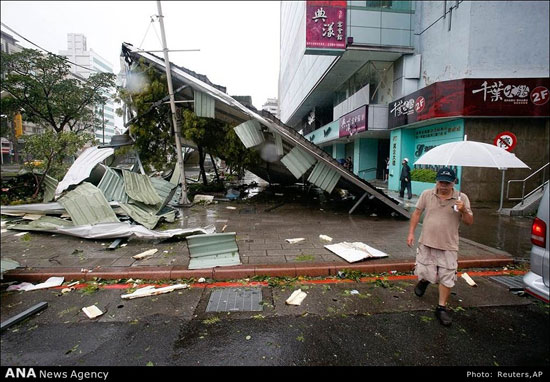 تصاویری از وقوع گردباد در تایوان