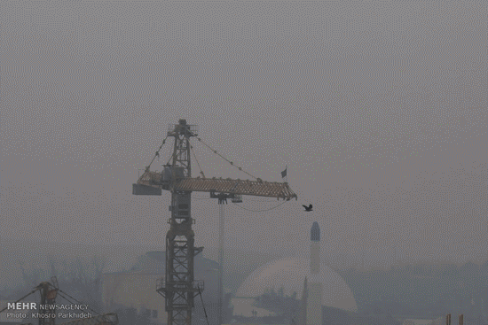 عکس: وضعیت قرمز آلودگی هوای تهران