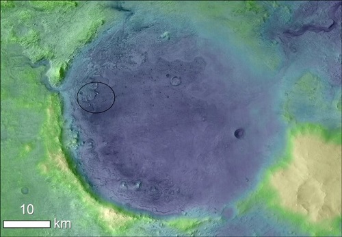 تصویر آژانس فضایی اروپا از دریاچه باستانی مریخ