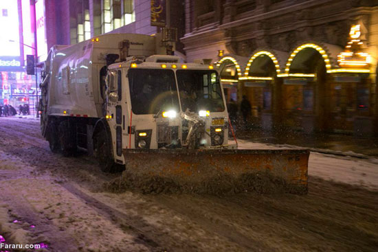 عکس: توفان برف در نیویورک
