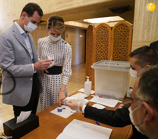 شرکت بشار اسد و همسرش در انتخابات