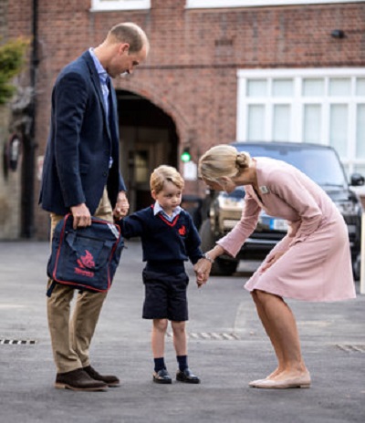 اولین روز مدرسه فرزند نوه ملکه بریتانیا