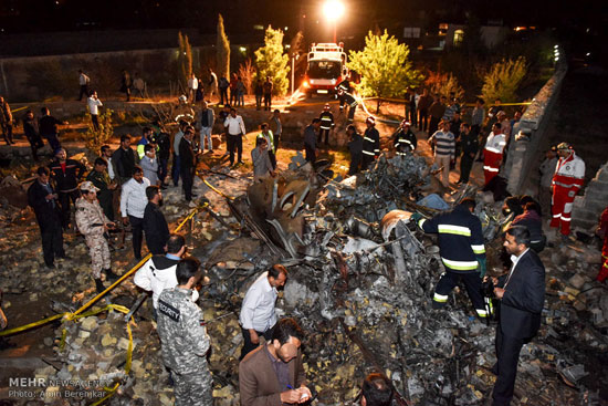 تصاویر جدید از سقوط بالگرد در شیراز