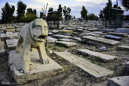 عکس: نابسامانی قبرستان دارالسلام شیراز