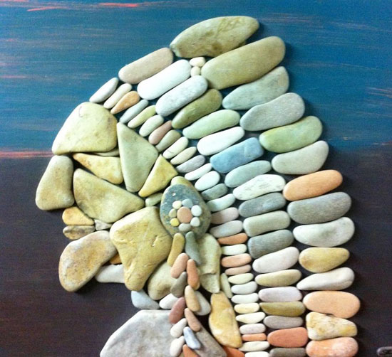 هنرسازی با سنگ های ساحلی