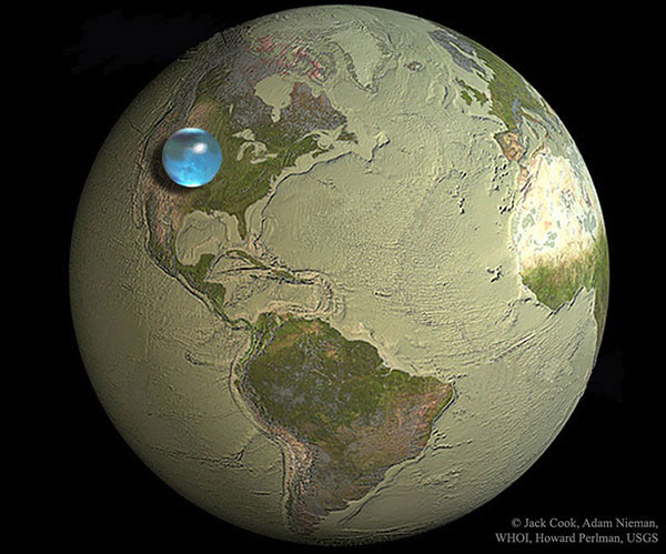 حجم کل آب های زمین چقدر است؟