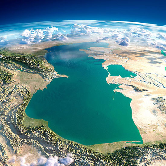 عکسی خارق العاده فضایی از دریای خزر