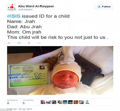 هدیه تولد عجیب یک نوزاد داعشی +عکس