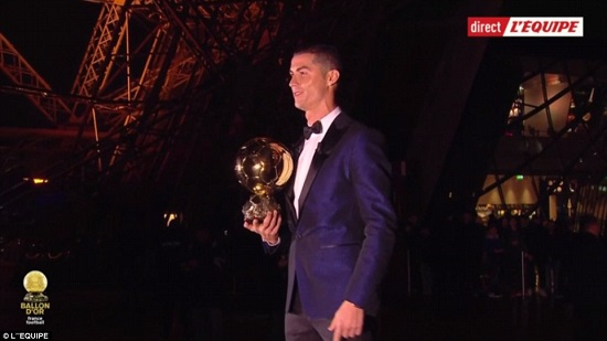 رونالدو، برنده توپ طلای 2017
