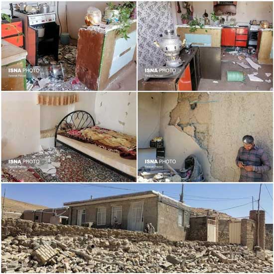 تصاویری از روستا‌های زلزله‌زده در قوچان