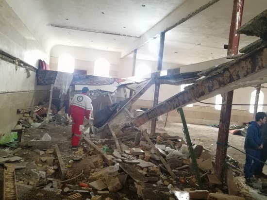 ریزش آوار مسجدی در نوبران ساوه حادثه‌ساز شد