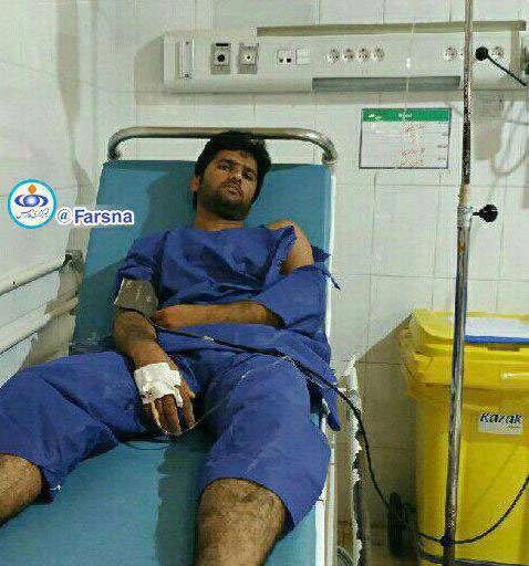 تصویر یکی از مجروحان حادثه نیکشهر