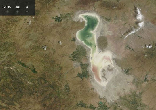 آخرین عکس ماهواره ای دریاچه ارومیه