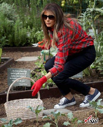 باغبانی بانوی اول آمریکا در کاخ سفید