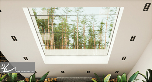 خانه‌ای با سقف هوشمند در دل جنگل