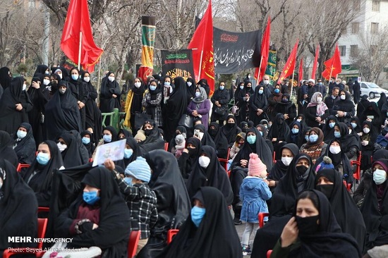 تجمع عزاداران فاطمی در میدان شاهد تهران