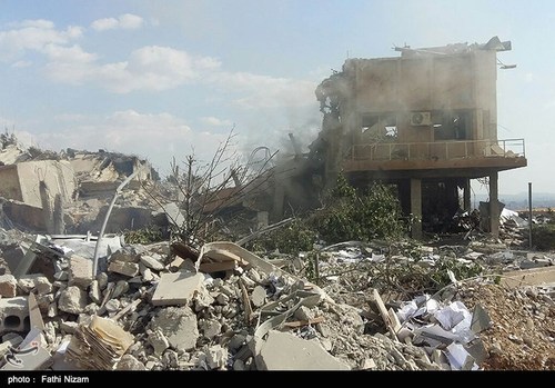 آثار بجا مانده حمله موشکی آمریکا به سوریه