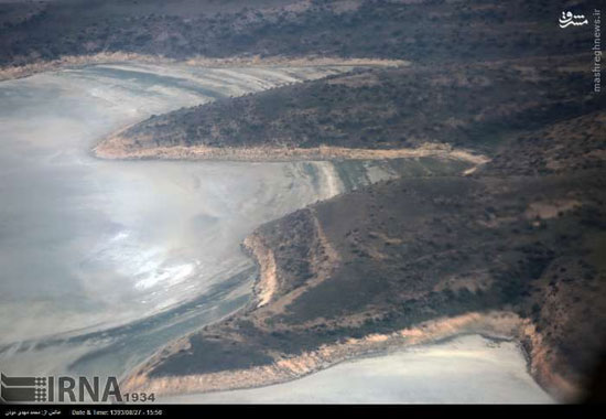عکس: دریاچه ارومیه از فراز ابرها