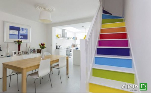 رنگ‎آمیزی راه‎پله، ایده‎هایی غیرمنتظره برای پله‎‏های کسل‎کننده!
