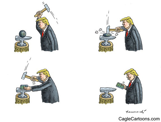 کاریکاتور: شیرین کاری جدید ترامپ!